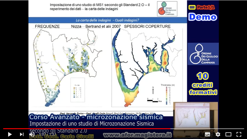 Corso Avanzato Microzonazione Sismica